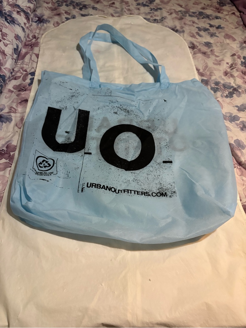 Urban Outfitters Light Blue Logo Tote Bag